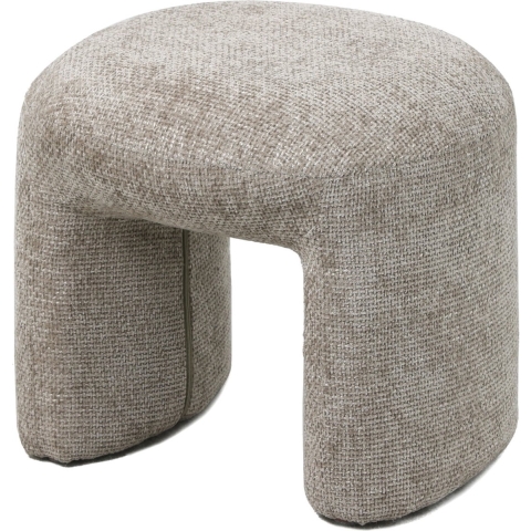 Giga Meubel - Poef Stof|Textiel Taupe - 47x42x42cm - Raven