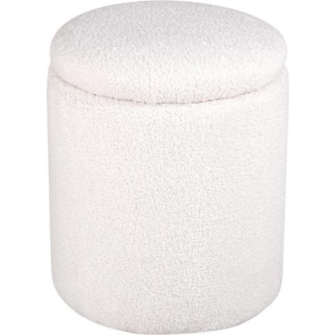 Svea - Zara poef - teddy - wit