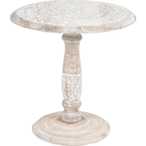 Beliani - JAMBIA - Bijzettafel - Lichte houtkleur - Mangohout