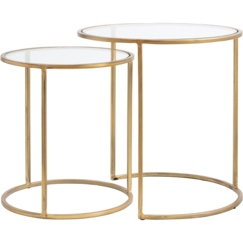 Light & Living Bijzettafel Duarte - Antiek Goud - Ø40+Ø50cm