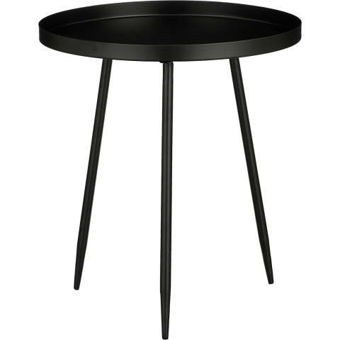 Mica Decorations Flores Bijzettafel - H44 x Ø40 cm - Zwart