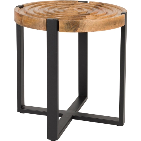 Housecraft Living Buz Bijzettafel Rond 40 cm Mangohout - Bruin