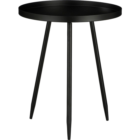 Mica Decorations Flores Bijzettafel - H49 x Ø42 cm - Zwart