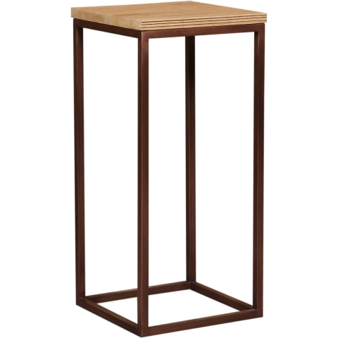 PTMD Zoah Copper mango wood square sidetable SV3