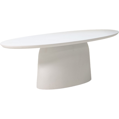 Giga Meubel - Eettafel Ovaal 240cm - Wit Betonlook - Myrna