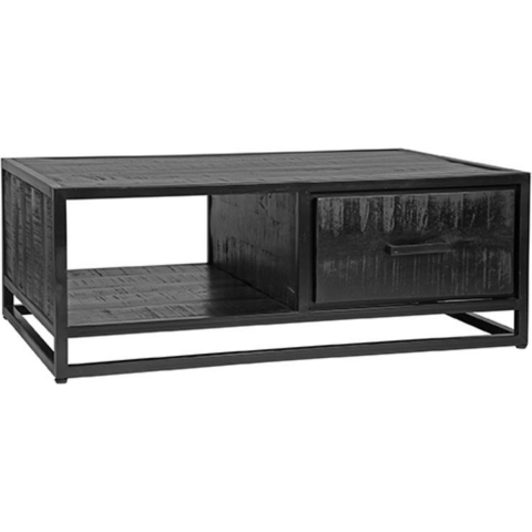 LABEL51 - Salontafel Chili - Zwart Mangohout - Zwart Metaal