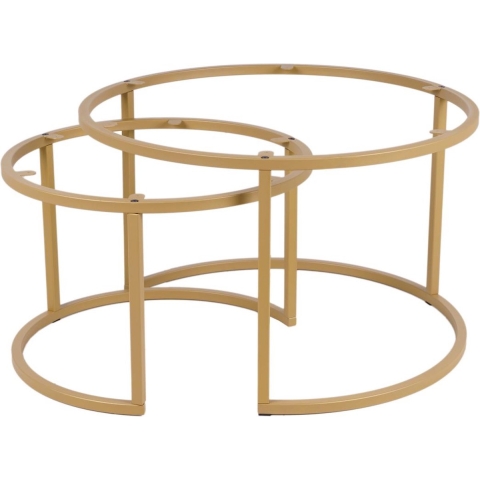 MaximaVida frame Chicago ronde salontafel set champagnegoud - maak zel