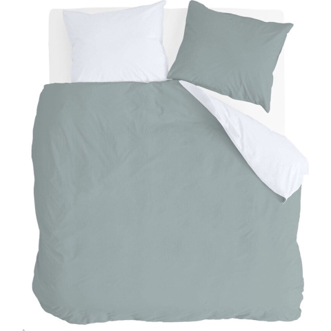 Byrklund - Dekbedovertrek Side Way - 240x220 - Jade | Wit
