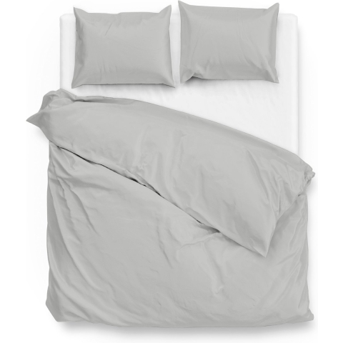 Zo Home Satinado Dekbedovertrekset Uni Katoen Satijn - ash grey