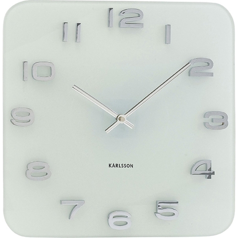Karlsson - Wandklok Vintage - Wit glas - 35x35cm
