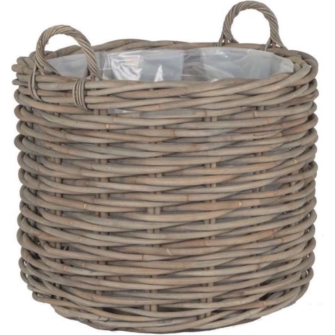 Sweet Living - Rotan Plantenmand Greywash - Ø56xH47 cm