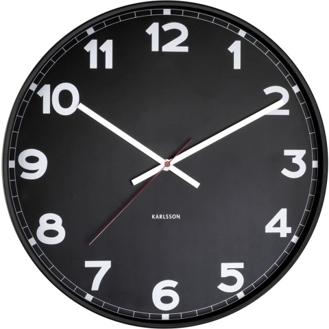 Karlsson - Wandklok New Classic - Medium - Zwart - Ø40,6cm
