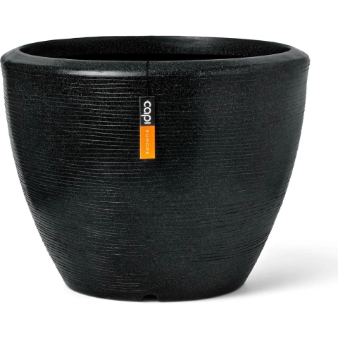 Capi Europe Bloempot bol Arc Granite - 48x35 - Zwart