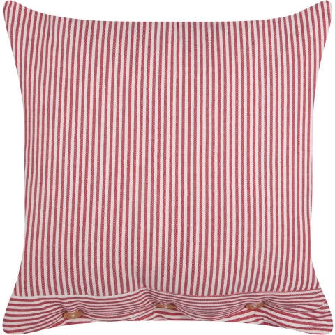 Beliani - AALITA - Sierkussen - Rood|Wit - 45 x 45 cm - Katoen