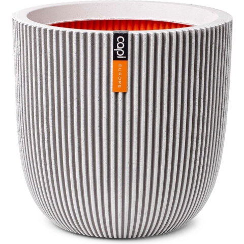 Capi Europe Bloempot bol Groove NL - 43x41 - Ivoor