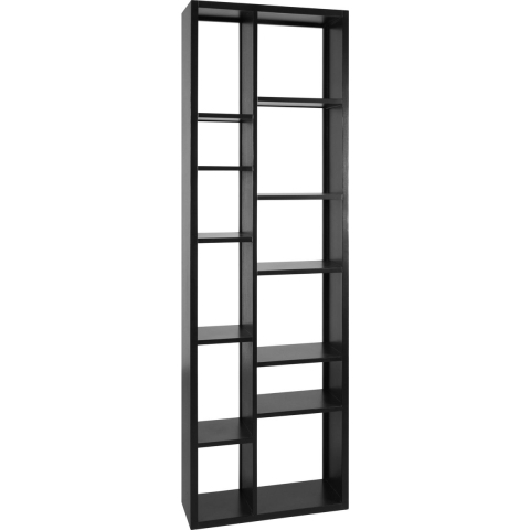 Wandkast Salma Zwart - MDF - 70x220x25cm (BxHxD)