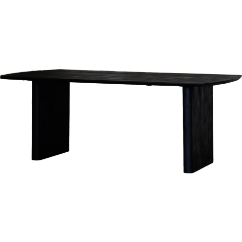 Giga Meubel - Eettafel Zwart 250cm - Rechthoek - Mangohout - Tomeo