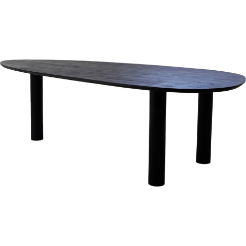 Giga Meubel - Eettafel Zwart Organisch 210cm - Mangohout - Hana