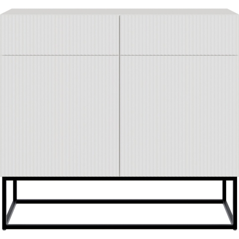 NADUVI Collection Vesper Opbergkast met Lades - Wit / Zwart