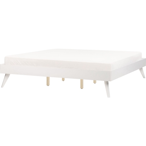 Beliani - BERRIC - Tweepersoonsbed - Wit - 180 x 200 cm - MDF