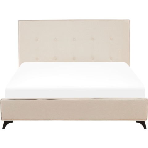 Beliani-AMBASSADOR -Tweepersoonsbed-Beige-140 x 200 cm-Polyester