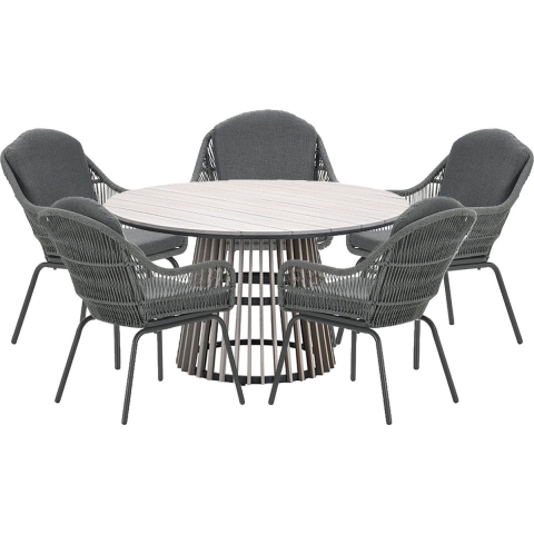 Garden Impressions Yima tuinset 6-delig - Annie tuintafel Ø148x72 cm