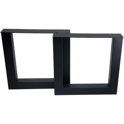 HSM - Tafelpoten U-leg S|2 - 75x15x72 - Gepoedercoat Zwart - metaal