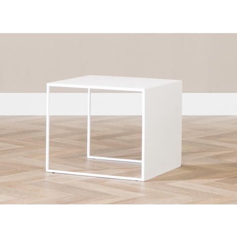 Bronx71 Bijzettafel Lucia metaal wit 34 cm hoog