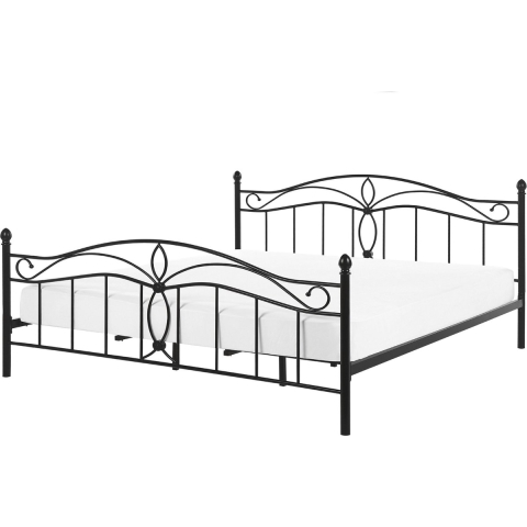 Beliani - ANTLIA - Tweepersoonsbed - Zwart - 140 x 200 cm - Metaal