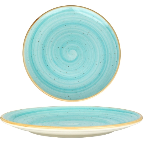 Bonna Gebaksbord - Aqua - Porselein - 23 cm - set van 6
