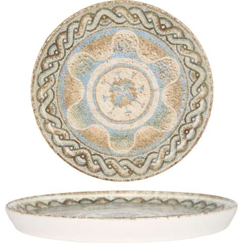 Rinart Gebaksbord - Celest - Porselein - 20 cm - set van 6