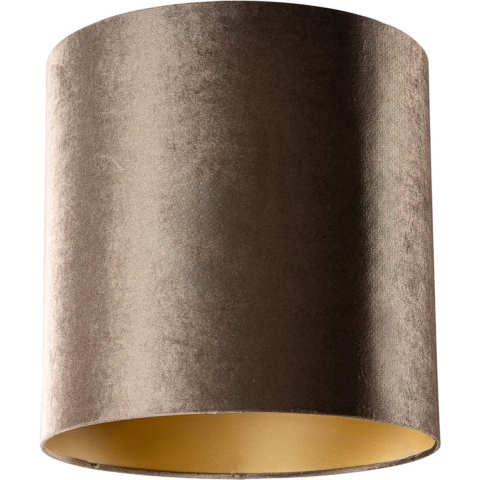 QAZQA Velours lampenkap bruin met gouden binnenkant 40|40|40