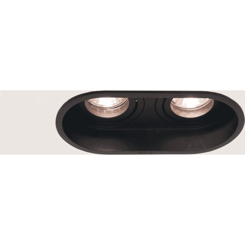 Artdelight Inbouwspot Rexi Zwart GU10 Rond 2 Lichts
