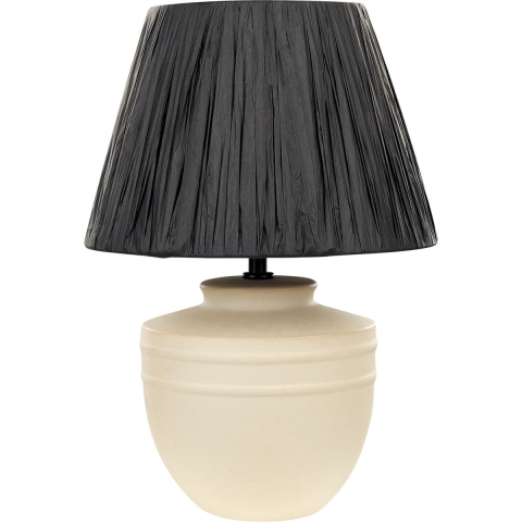 Beliani - TIGRE - Tafelllamp - Beige|Zwart - Keramiek
