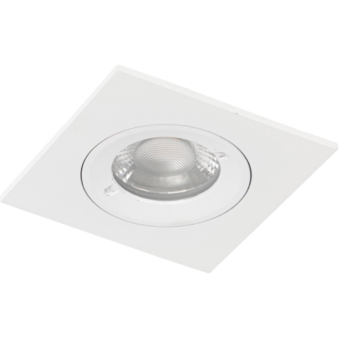 QAZQA Set van 6 inbouwspots wit vierkant GU10 50mm IP44 - Xena