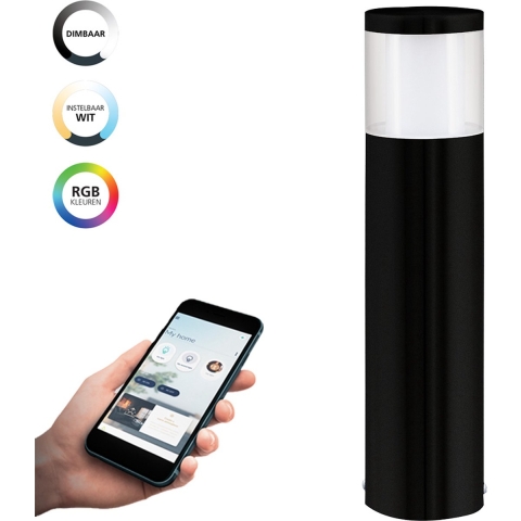 EGLO connect.z Basalgo-Z Smart Sokkellamp Buiten- E27 - 45 cm - Zwart