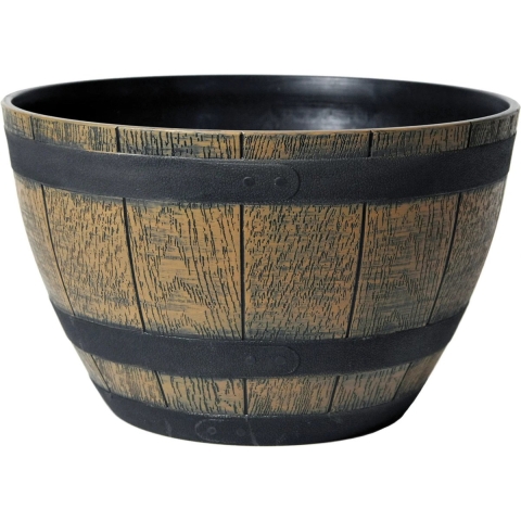 Mega Collections Plantenpot|bloempot - kunststof - bruin - rond - D51