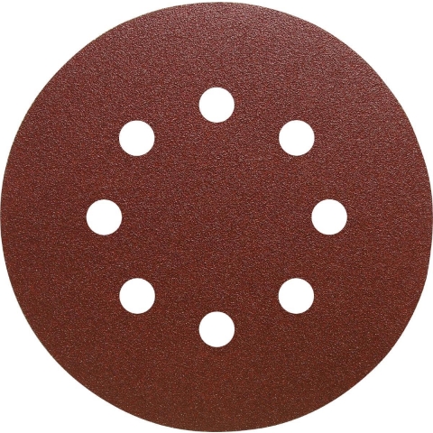 Klingspor Schuurpad met klitbevestiging | GLS 5 125 mm korreling 60 | voor hout / metaal korund | Gatenaantal 8 | 50 stuks - 89488 - 89488