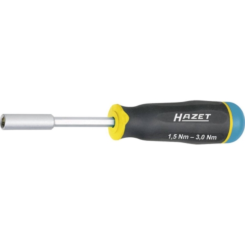HAZET Draaimoment-schroevendraaier 6001-3.0/3 - Draaimomentbereik min-max: 1.5 - 3 Nm - Nauwkeurigheid: 6% - 1/4 inch (6,3 mm) zeskant hol - 3-delig
