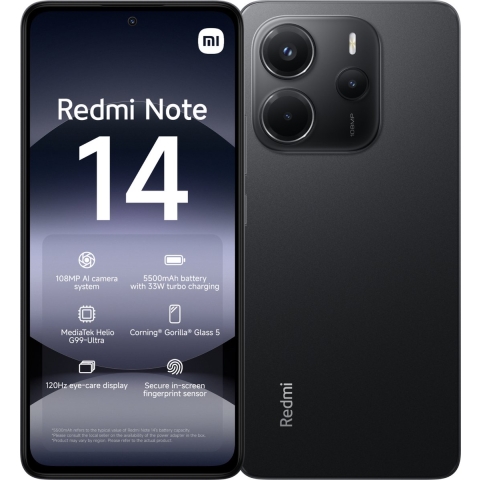 Xiaomi Redmi Note 14 - 4g 128gb Midnight Zwart 128 Gb
