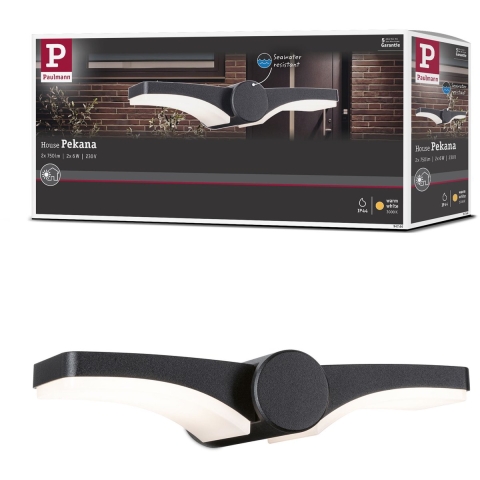 Paulmann Pekana 94766 LED-buitenlamp (wand) LED 12 W Antraciet