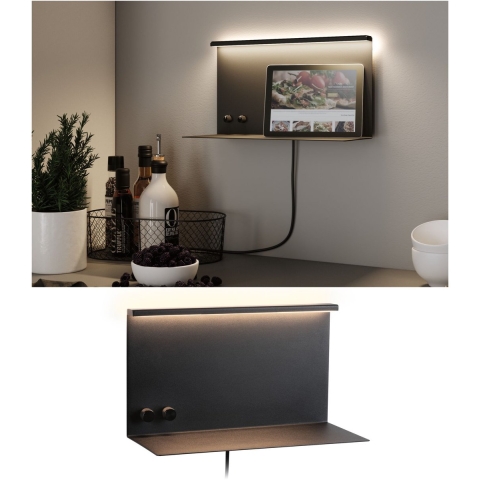 Paulmann 96773 Jarina LED-wandlamp LED 4.5 W Zwart (mat)