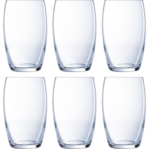 Luminarc Drinkglazen Versailles - 18x stuks - glas - 375 ml - Waterglazen/sapglazen -