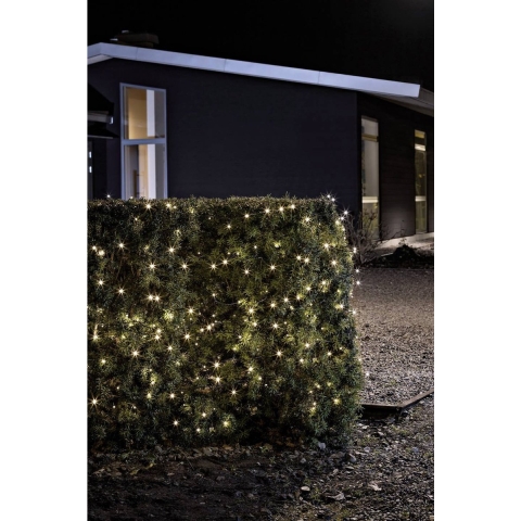 Konstsmide 3731-100 Micro-lichtketting Buiten werkt op batterijen Aantal lampen 480 LED Warmwit Verlichte lengte: 48 m