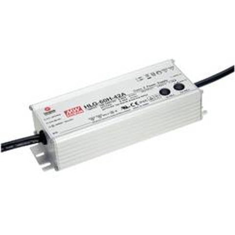 Mean Well HLG-60H-24B LED-driver, LED-transformator Constante spanning, Constante stroomsterkte 60 W 2.5 A 14.4 - 24 V/DC Dimbaar, PFC-schakeling,