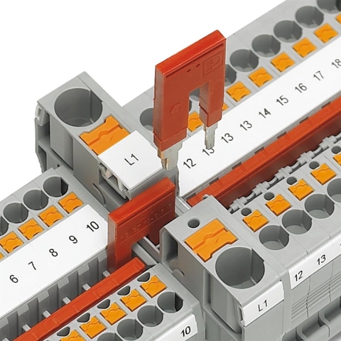 Phoenix Contact 3208747 Doorgangsklem 10.2 mm Snelaansluiting Blauw 50 stuk(s)