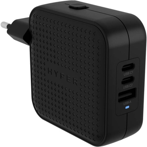 HYPER HyperJuice® 70W USB-C Laptop netvoeding 70 W Binnen USB-C, USB 3.2 Gen 1 (USB 3.0) GaN, Met adapter voor Europa, Met adapter voor Verenigd Koninkrijk,