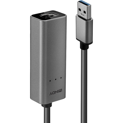 LINDY 43313 Netwerkadapter 2.5 GBit/s USB-A 3.2 Gen 1, Gigabit-LAN (1/2.5 Gbit/s), RJ45