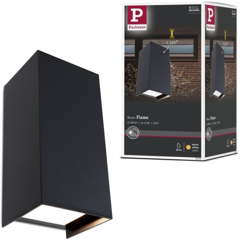 Paulmann PAULMANN 94325 LED-wandlamp LED Antraciet