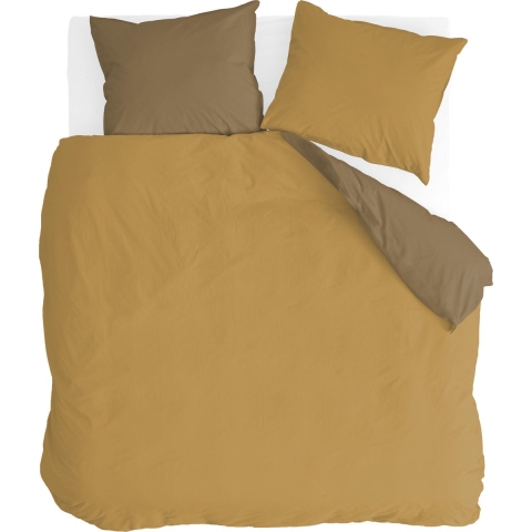 Byrklund - Dekbedovertrek Side Way - 240x220 - Geel | Mosterd